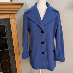 Calvin Klein Women’s Dress Trench Coat Blue/Purple Wool Cashmere Blend